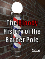 Back in the day, the red and white we associate with good grooming used to represent blood, bandages, leeches and pain.